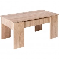 Mesa de centro elevable Gala color cambrian con hueco interior para guardar cosas. Mobelcenter.