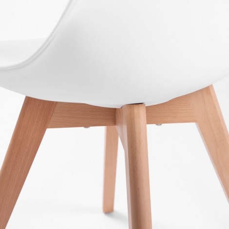 Pack 4 Sillas de Comedor Malmo Nordic Blanca Mobelcenter