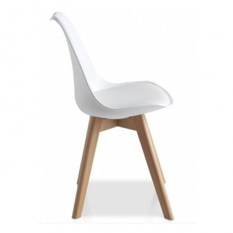 Pack 4 Sillas de Comedor Malmo Nordic Blanca Mobelcenter