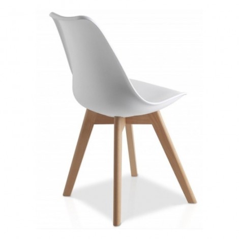 Pack 4 Sillas de Comedor Malmo Nordic Blanca Mobelcenter