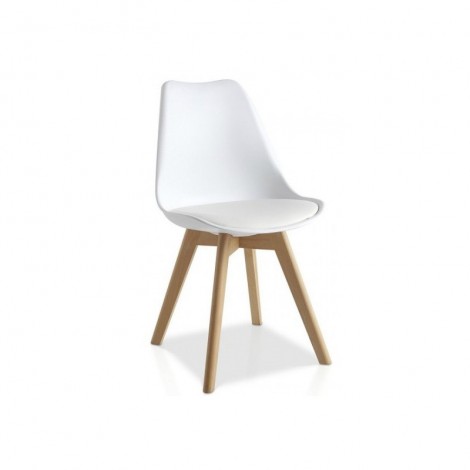 Pack 4 Sillas de Comedor Malmo Nordic Blanca Mobelcenter