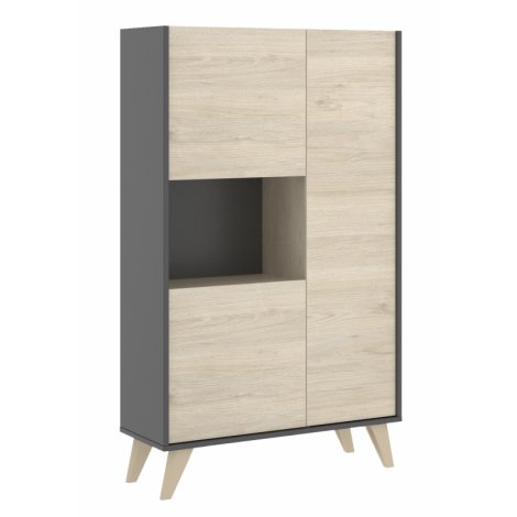 Mueble Aparador Grafito y Natural Ness Plus Mobelcenter