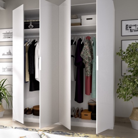 Armario 4 puertas Blanco Mobelcenter