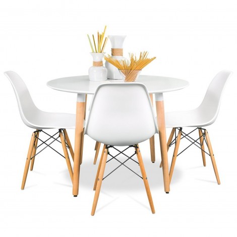 Pack 4 Sillas Tower Nordica Blanca Mobelcenter
