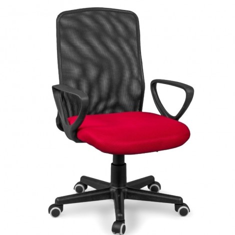 Silla de oficina y escritorio Coco color rojo, cómoda, ergonómica y barata. Mobelcenter
