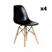 Pack 4 Sillas Tower Nordica Negra Mobelcenter