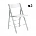 Pack 2 Sillas plegables Pisa color blanco diseño ultrafino ergonómica, cómoda y barata. Mobelcenter