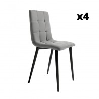 Pack 4 Sillas Boa color gris para salón y comedor, silla cómoda y barata. Mobelcenter