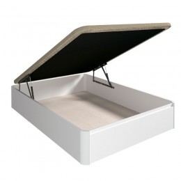 Canapé Alta Capacidad 135x190 Blanco con tapa 3D antihumedad, anti bacterias y anti ácaros
