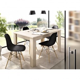 Mesa ness natural y 4 silla tower color negras. Mobelcenter