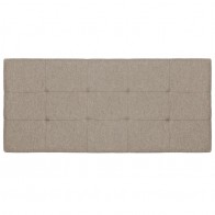 Cabezal Minos de 140 cm en tela dino beige con capitone