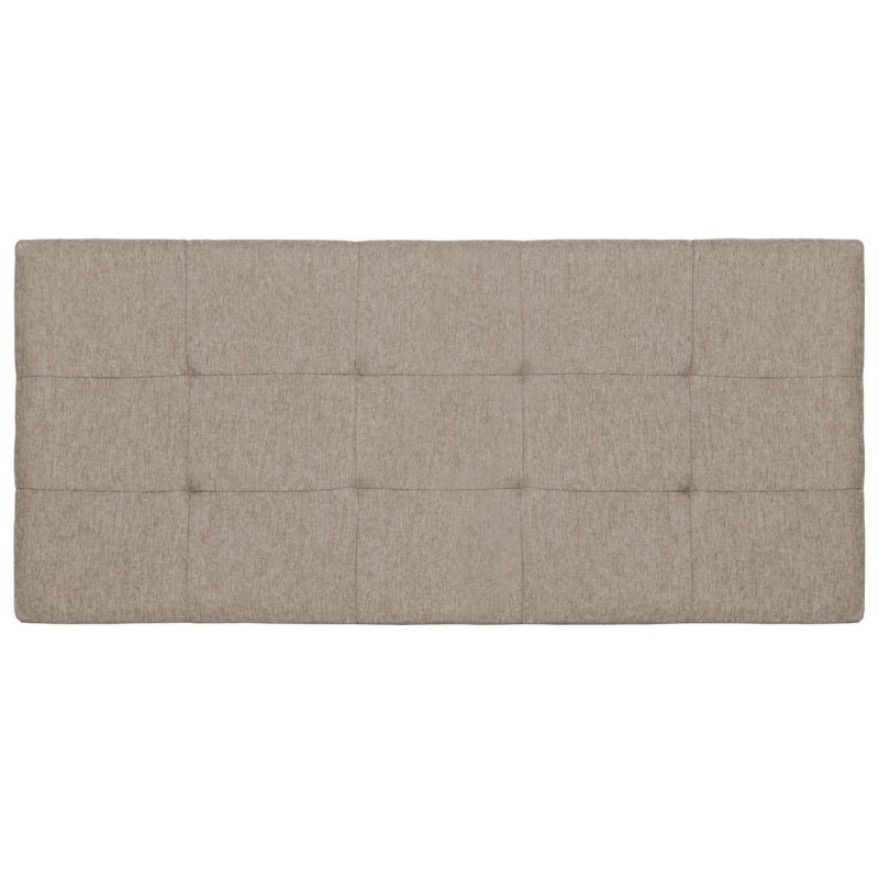 Cabezal Minos de 160 cm en tela dino beige con capitone