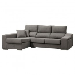 Sofá Chaise-Longue Chill Gris Visto Frente Izquierda