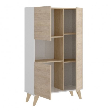Aparador alto 3 puertas 1 hueco ness plus abierto