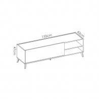 Medidas mueble televisión ness: Ancho: 155 cm x Fondo: 43 cm x Alto: 47 cm.