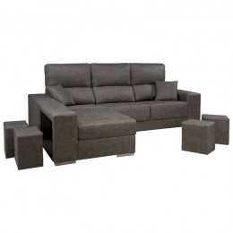 Chaiselongue Lid Reversible Gris Cemento ¡Envío Gratis!