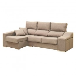 Sofá chaiselongue Chill beig visto de frente izquierda
