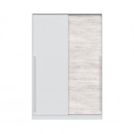 Armario 2 Puertas Correderas y cama doble nido juvenil Elliot blanco artik y blanco velho