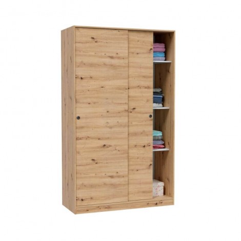 Armario 2 Puertas Correderas 120 cm Roble Nodi Mobelcenter