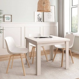 Mesa Comedor Cuadrada 90x90 Extensible Blanco Polar Mobelcenter