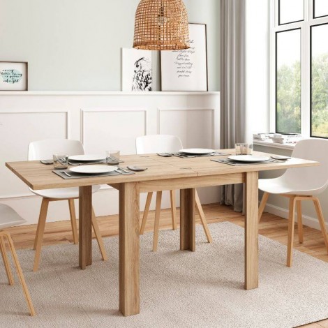 Mesa Comedor Cuadrada 90x90 Extensible Natural ¡Envío Gratis! Mobelcenter