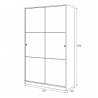Armario 2 Puertas Correderas 120 cm Mobelcenter