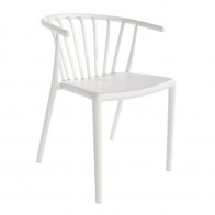 Pack 4 sillas exterior Atenas en color blanco con respaldo envolvente