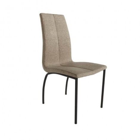 Pack 4 Sillas Niza para salón o comedor en color marrón con patas de metal negras