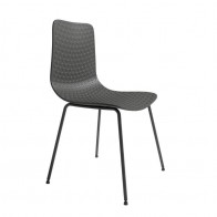 Pack 4 Sillas London para salón o comedor en color grafito con patas metálicas color grafito