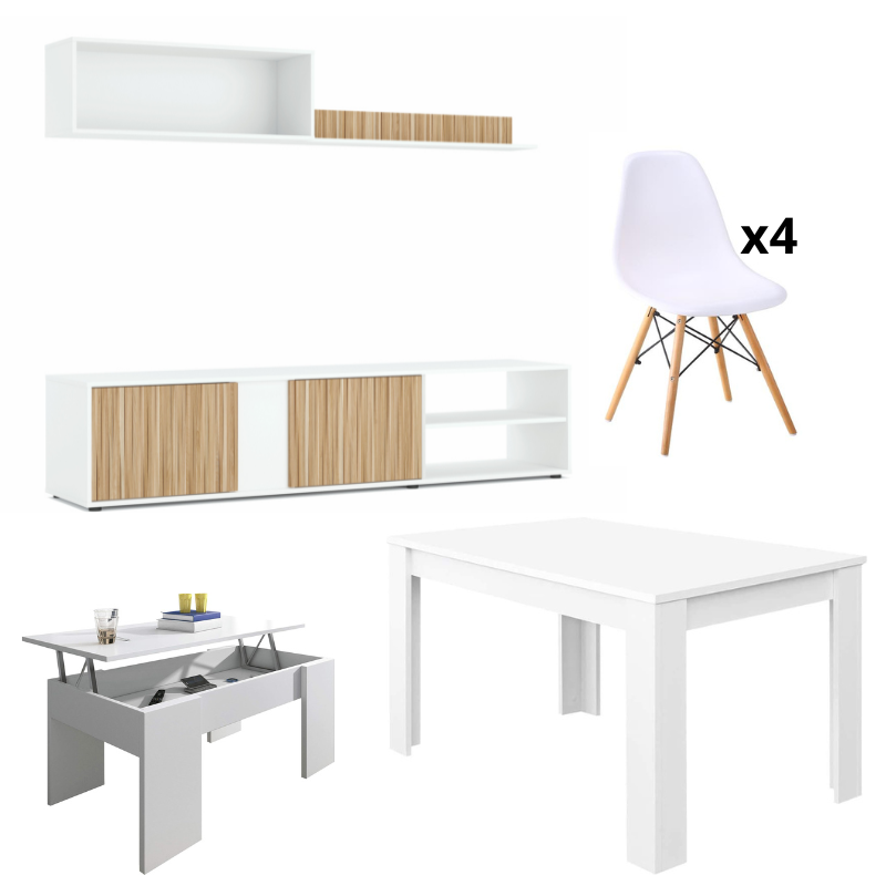 Mueble de salón moderno blanco - Tus diseños - Ahorra Mobel